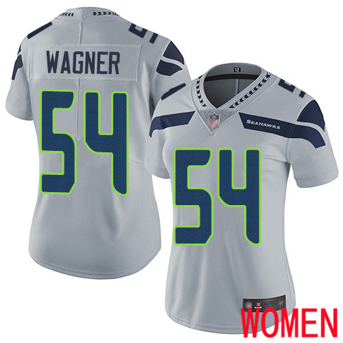 Seattle Seahawks Limited Grey Women Bobby Wagner Alternate Jersey NFL Football #54 Vapor Untouchable->women nfl jersey->Women Jersey